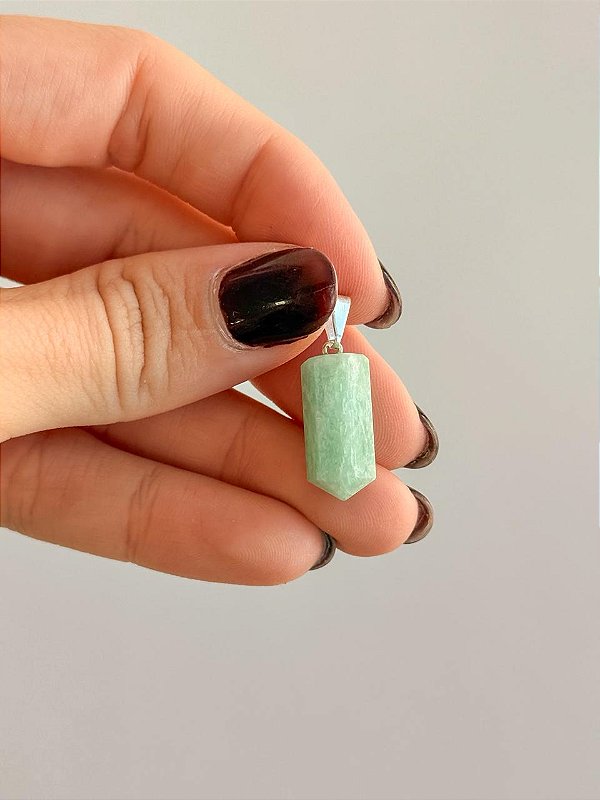 Pingente Pontinha de Amazonita - Antiestresse, Adaptação a Mudanças, Melhora os Estudos