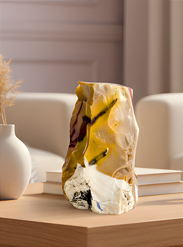 Jaspe Mokaíta - Base Serrada - Correção de Karmas, Jovialidade e Força