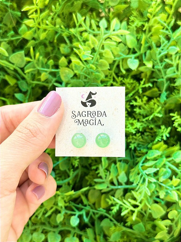 Brinco de Quartzo Verde - Saúde, Imunidade e Equilíbrio