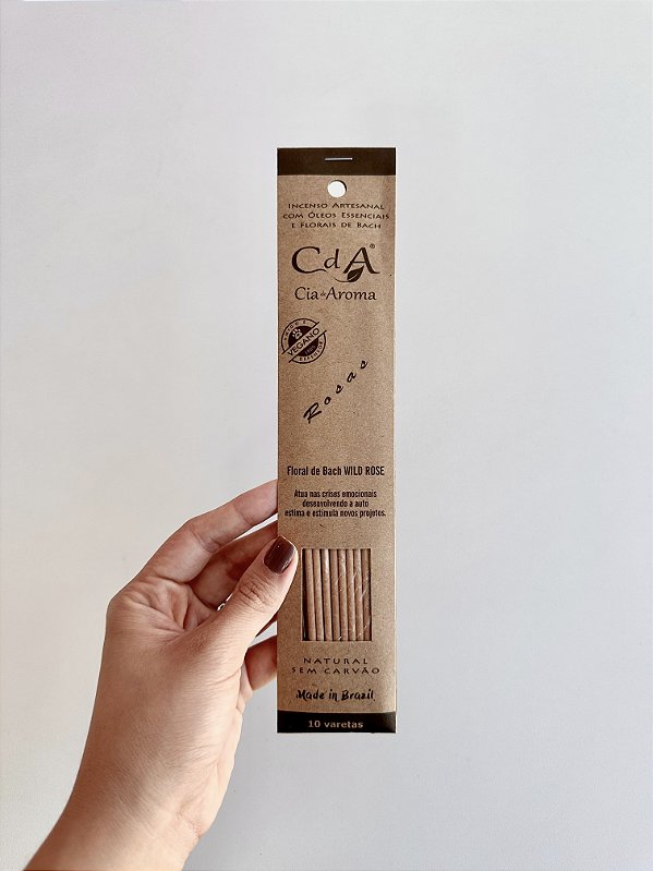 Incenso Natural Cia de Aroma - Rosas - Crises Emocionais, Autoestima e Novos Projetos