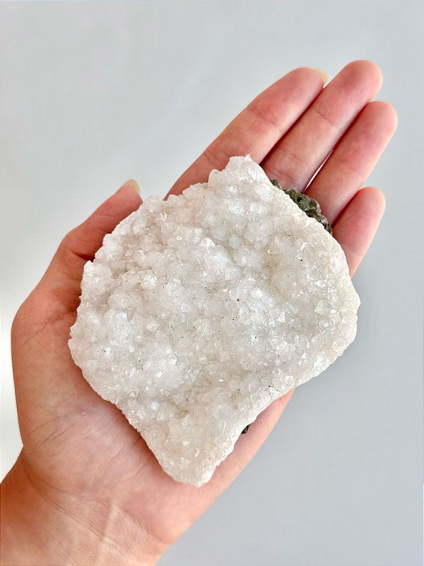 Drusa de Apofilita G - Cristal dos Sinais; Faz Desbloqueios; Intuição e Clarividência