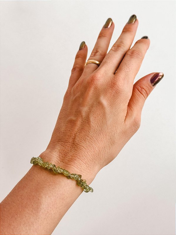 Pulseira de Peridoto Mini Regulável - Transformação; Mudanças Drásticas; Destino; Libera Tensões