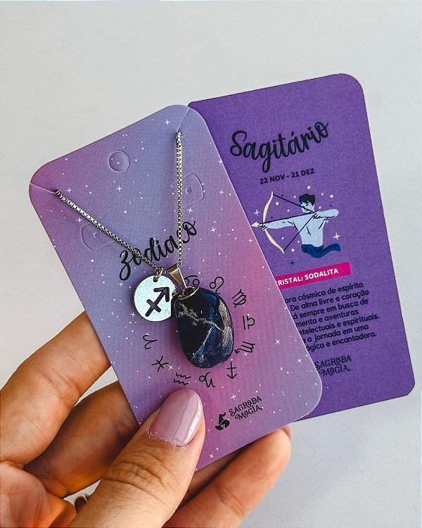 Colar dos Signos - Sagitário - Sodalita
