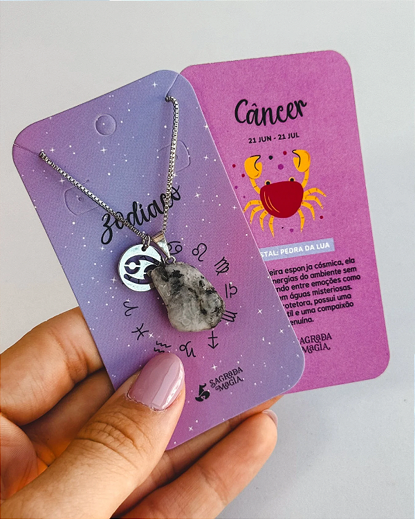 Colar dos Signos - Câncer - Pedra da Lua