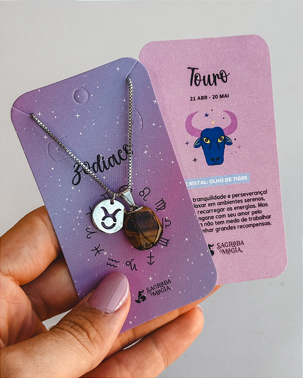 Colar dos Signos - Touro - Olho de Tigre