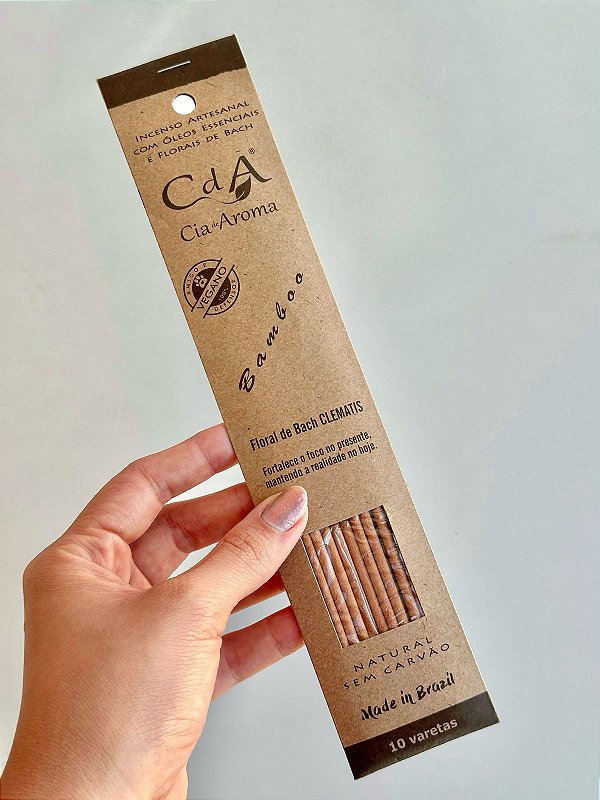 Incenso Natural Cia de Aroma - Bamboo - Foco e Presença