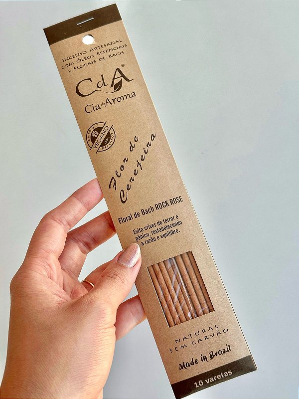 Incenso Natural Cia de Aroma - Flor de Cerejeira - Razão e Equilíbrio