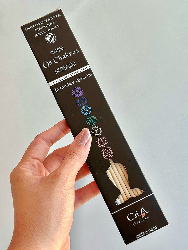 Incenso Natural Cia de Aroma Chakras - Meditação - Lavanda e Alecrim