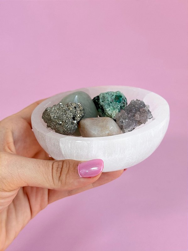 Bowl de Selenita Grande - Limpeza Energética; Paz de Espírito; Cansaço Mental e Dores