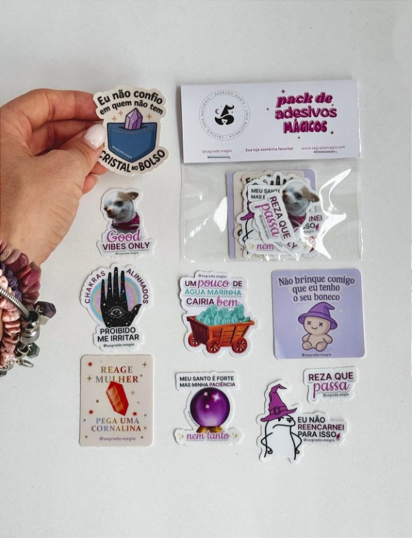 Pack de Adesivos para Rir Sagrada Magia