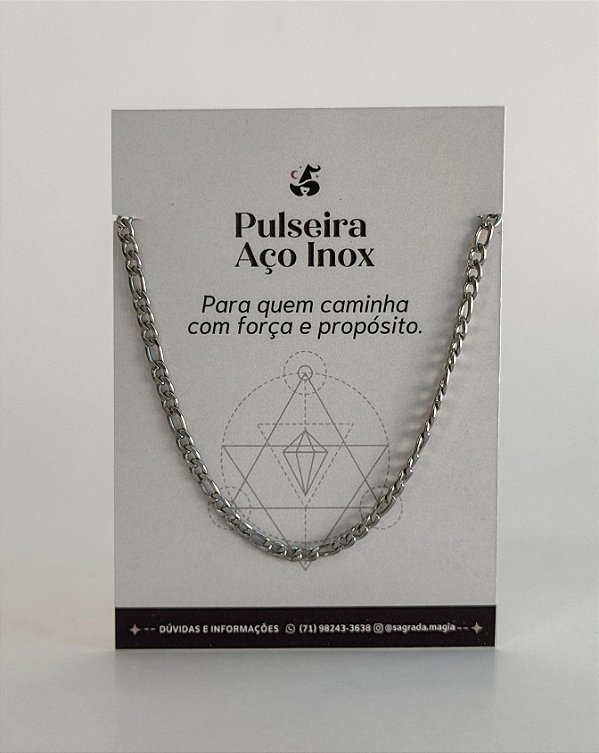 Pulseira Masculina de Aço Inox