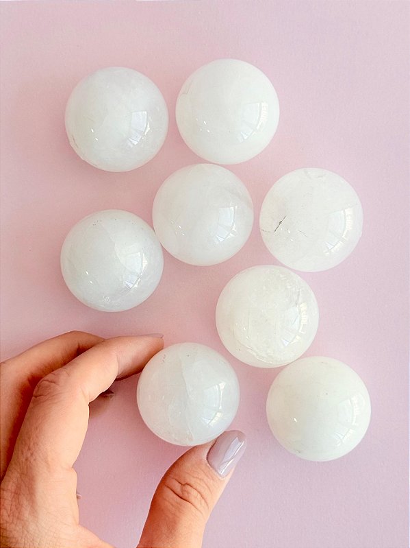 Esfera de Quartzo Branco Mini - Purificação, Paz Interior, Serenidade Emocional