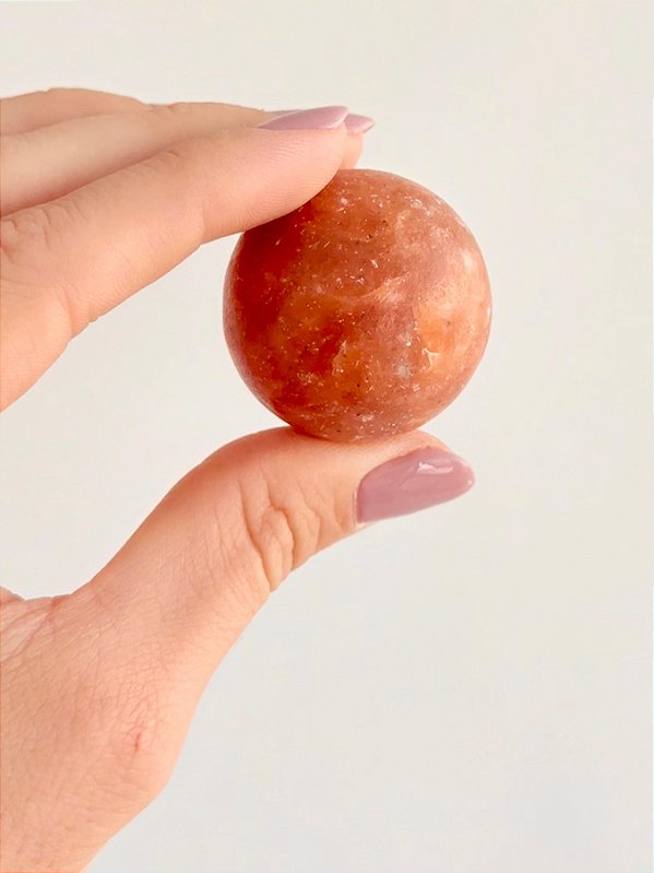Esfera de Calcita Laranja Mini - Pedra da Alegria, vitalidade, Expressão