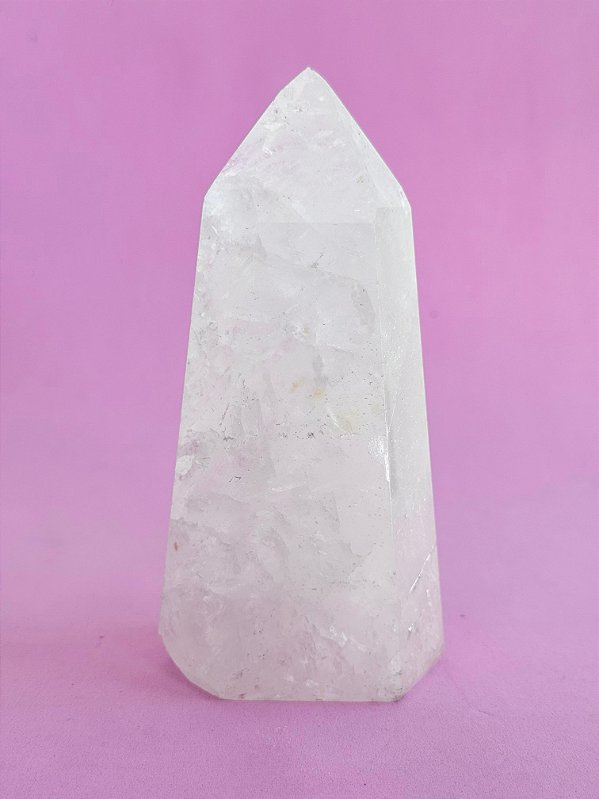 Ponta de Quartzo Cristal - Peça Única - PQCRIS01 738g -  Intensificador, Iluminação e Energização
