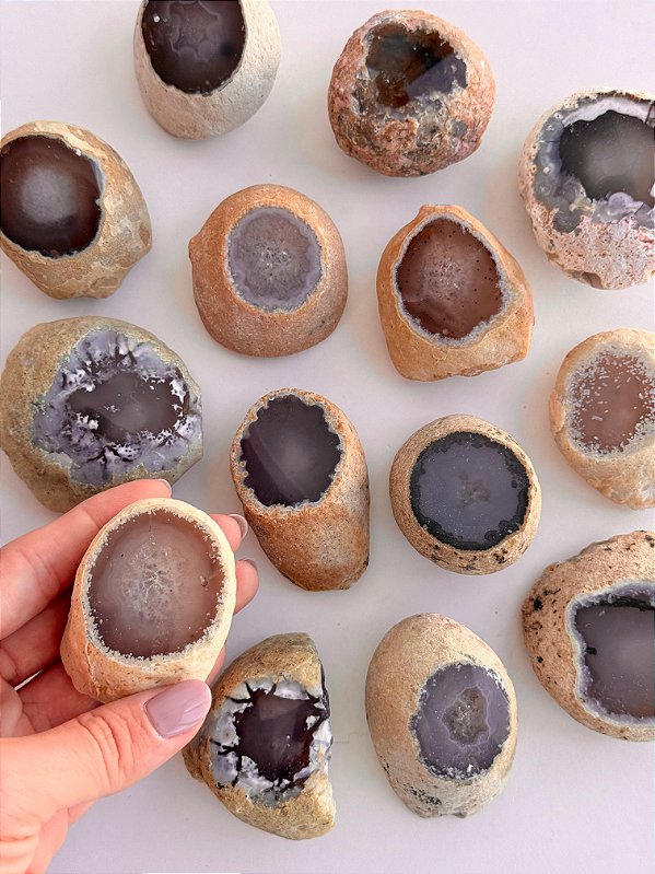 Geodo Olho Mágico Enhydro Mini - Mistérios Ocultos - Pedra da Sorte