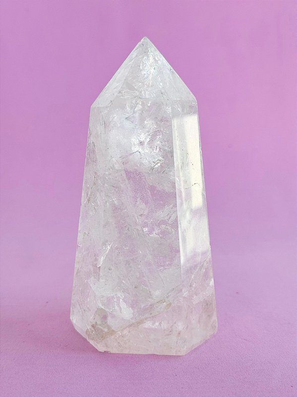 Ponta de Quartzo Cristal - Peça Única - PQCRIS02 578g -  Intensificador, Iluminação e Energização