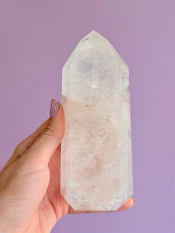 Ponta de Quartzo Cristal - Peça Única - PQCRIS06 780g -  Intensificador, Iluminação e Energização
