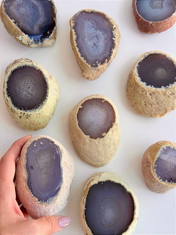 Geodo Olho Mágico Enhydro M - Mistérios Ocultos - Pedra da Sorte