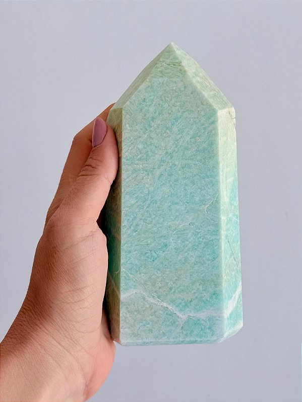 Ponta de Amazonita - Peça Única - PAMZ02 790g - Antiestresse, Adaptação a Mudanças, Melhora os Estudos