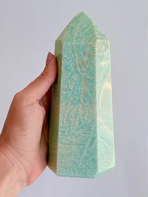 Ponta de Amazonita - Peça Única - PAMZ03 958g - Antiestresse, Adaptação a Mudanças, Melhora os Estudos