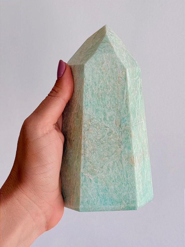 Ponta de Amazonita - Peça Única - PAMZ04 994g - Antiestresse, Adaptação a Mudanças, Melhora os Estudos