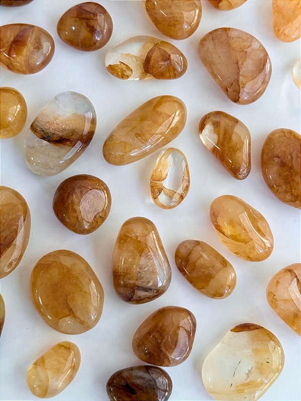 Quartzo Hematoide Amarelo - Vitalidade; Autenticidade; Dúvidas e Inseguranças; Ancoramento