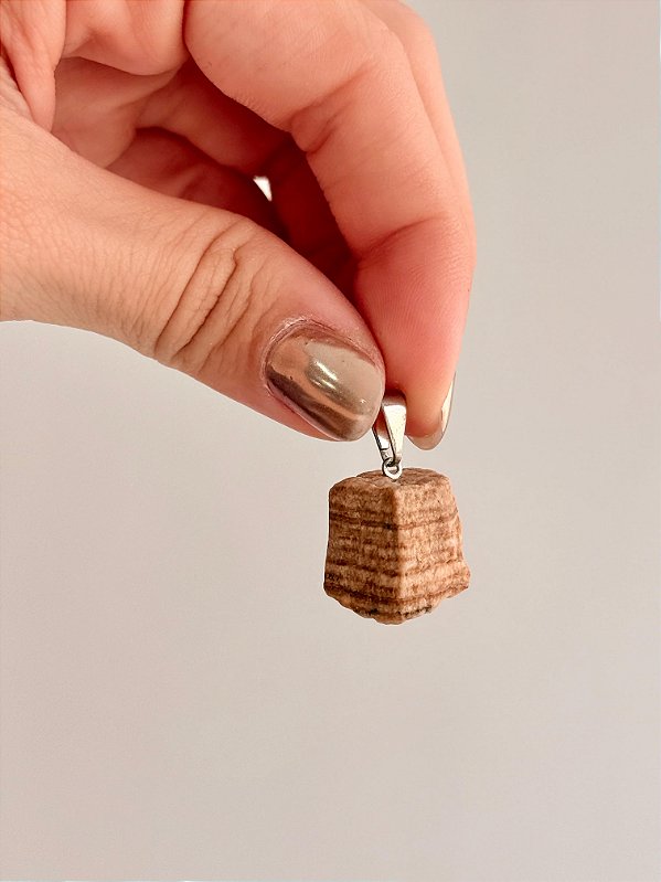 Pingente de Aragonita Rajada - Estabilidade Emocional; Rotina; Foco no Propósito; Acoramento