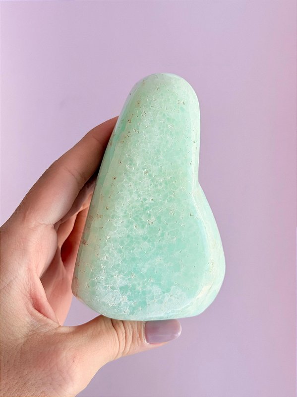 Calcita Oceano - COCEANO03 428g - Calmante; Intuição 200%; Resolução de Conflitos; Soluções Criativas