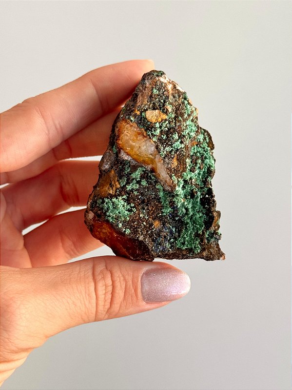 Azurita com Malaquita na Matriz - Peça Única - AZMLQ03 49g - Insight Espiritual, Renovação e Harmonia