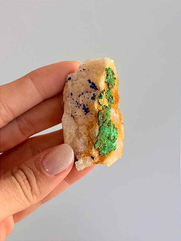 Azurita com Malaquita na Matriz - Peça Única - AZMLQ05 26g - Insight Espiritual, Renovação e Harmonia