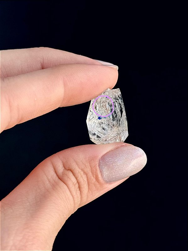 Quartzo Diamante Herkimer Enhydro 04 - 4g - Purifica, Potencializa e Transcende