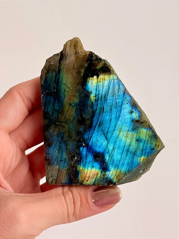 Labradorita Lapidada LAB174 - 132g - Pedra da Magia; Quem é você; Conexão Espiritual