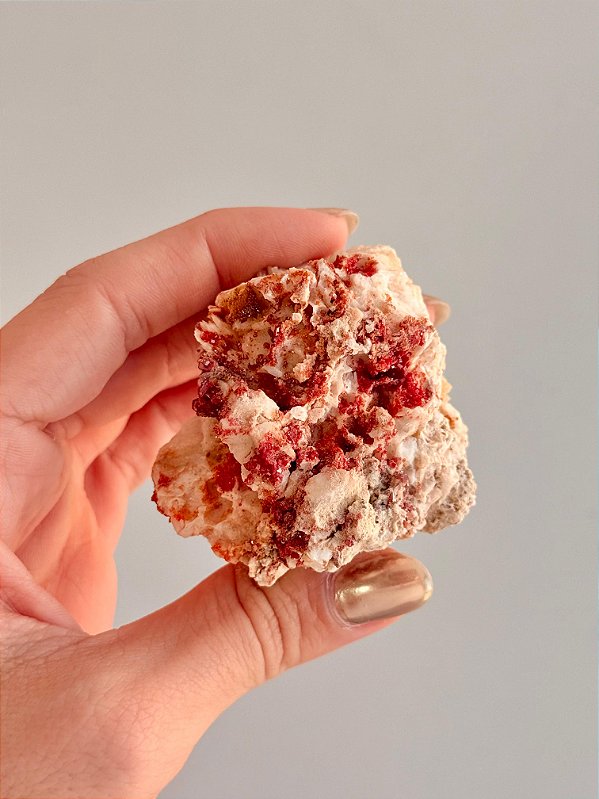 Vanadinita Bruta - Peça Única - VAN47 144g - "Pedra do Trabalho"; Transformar Sonhos em Ação