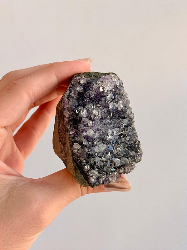 Drusa de Ametista Encantada - DAE107 186g - Eleva a Vibração; Intuição e Conexão