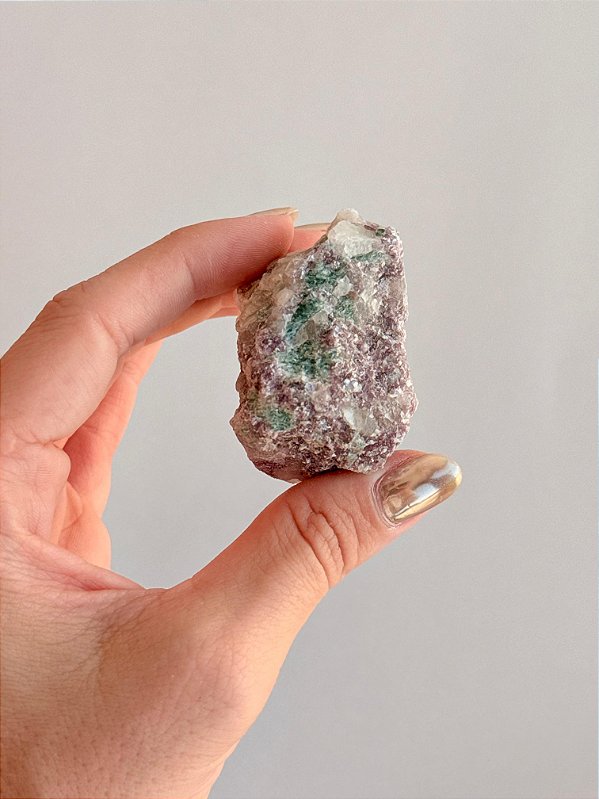 Lepidolita Bruta com Inclusão - Missão de Vida; Fé e Calma