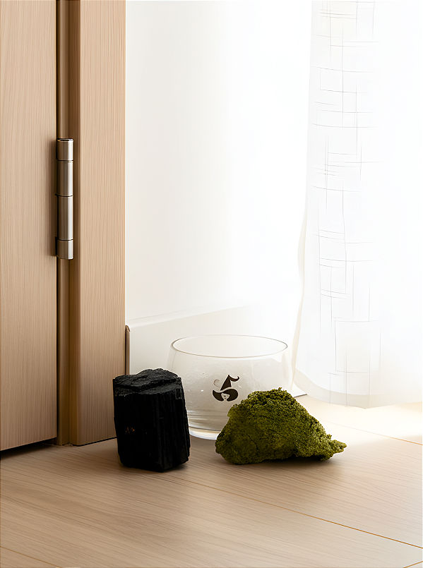 Combo Porta de Entrada - Filtro de Energia - Nontronita; Turmalina; Pote de Sal Grosso