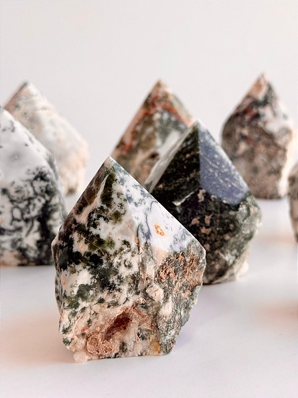 Ponta Geradora de Ágata Musgo - Recomeço, Inspiração, Obstáculos; Sair da Estagnação; Boa para o parto