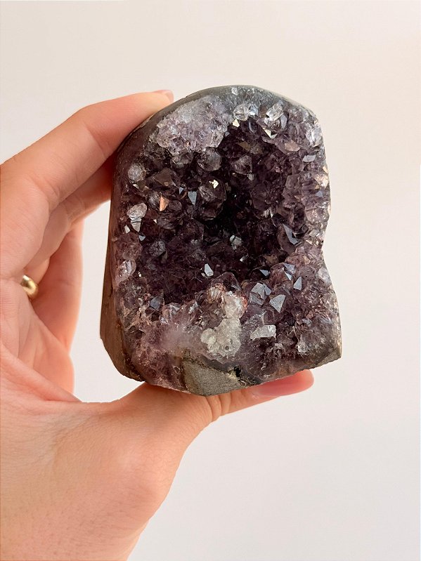 Drusa de Ametista Encantada - DAE115 286g - Portal Mágico; Eleva a Vibração, a Intuição e Conexão Espiritual