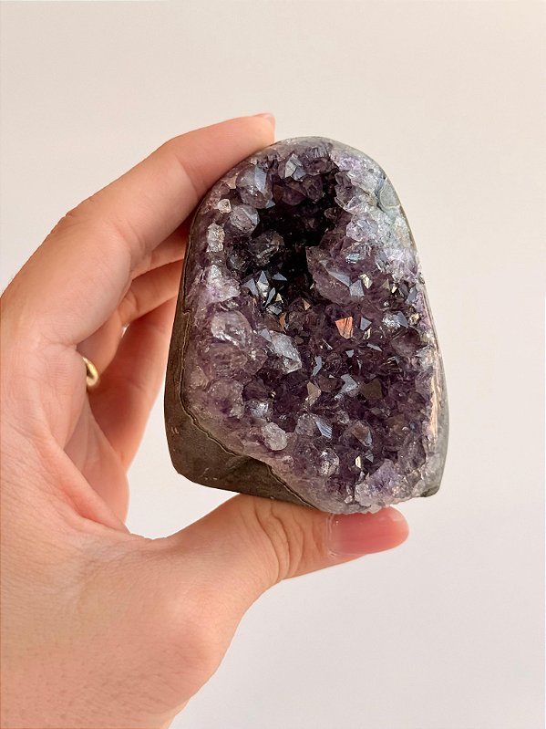Drusa de Ametista Encantada - DAE122 234g - Portal Mágico; Eleva a Vibração, a Intuição e Conexão Espiritual