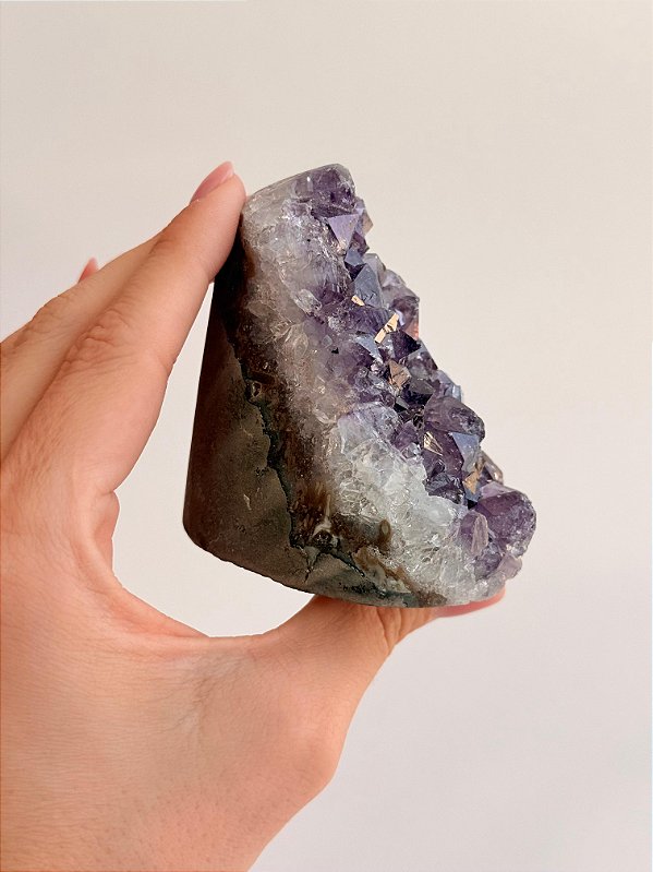 Drusa de Ametista Encantada - DAE143 308g - Portal Mágico; Eleva a Vibração, a Intuição e Conexão Espiritual