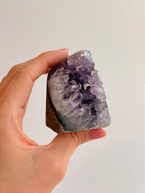 Drusa de Ametista Encantada - DAE149 196g - Portal Mágico; Eleva a Vibração, a Intuição e Conexão Espiritual