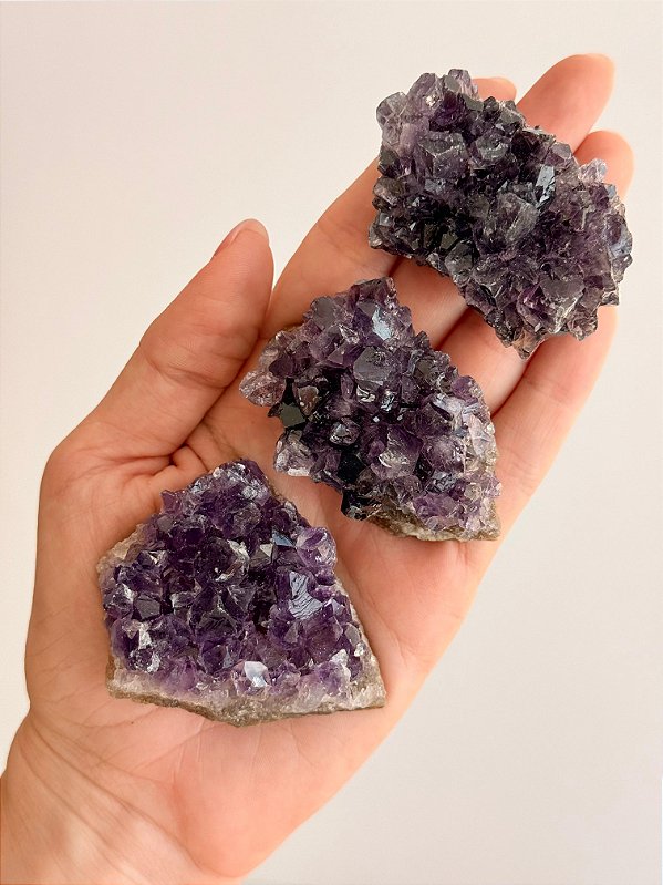 Drusa de Ametista Qualidade Especial P 60 a 100g - Energização e Transmutação Energética de Ambientes