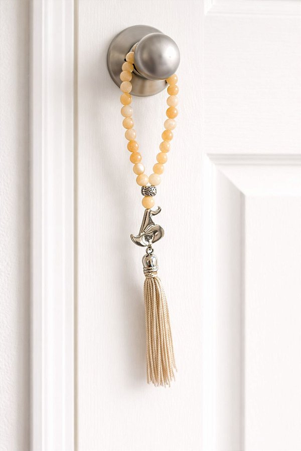 Japamala de Calcita Amarela 8mm - 27 Contas - Brilho de Surya - Movimento, Realizações, Alegria e Entusiasmo