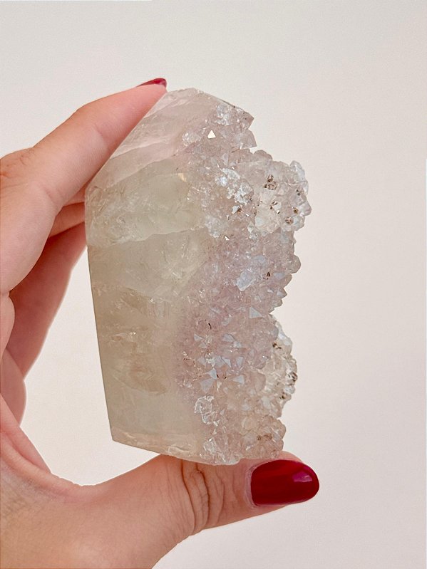 Ponta de Geodo com Drusa de Ametista - PG29 236g - Amplificação; Direcionamento; Harmonização; Transmutação