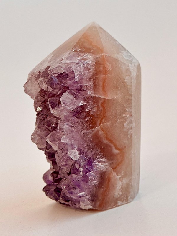 Ponta de Geodo com Drusa de Ametista - PG17 228g - Amplificação; Direcionamento; Harmonização; Transmutação