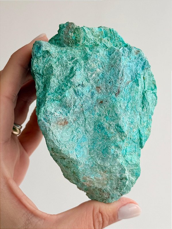 Turquesa Peruana Bruta com Crisocola - TPC07 412g - Profundo Bem-estar; Boa Sorte; Cura Emocional