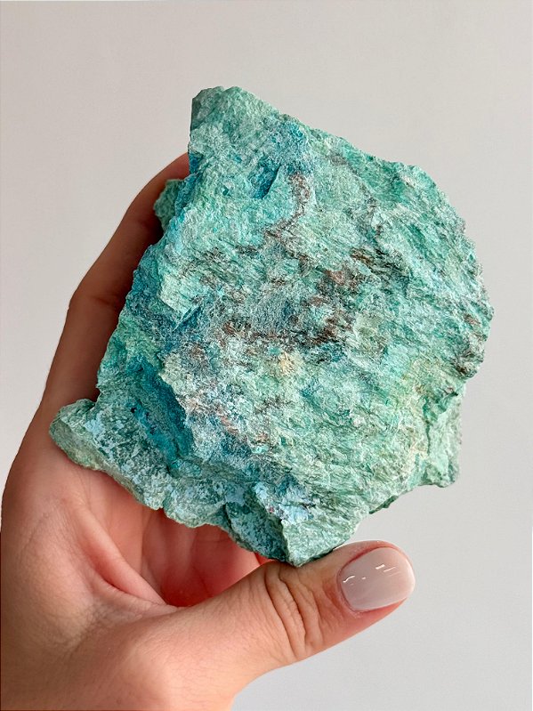 Turquesa Peruana Bruta com Crisocola - TPC04 286g - Profundo Bem-estar; Boa Sorte; Cura Emocional