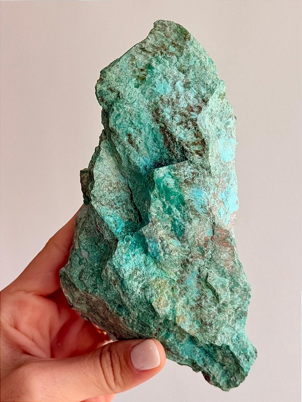Turquesa Peruana Bruta com Crisocola - TPC02 462g - Profundo Bem-estar; Boa Sorte; Cura Emocional