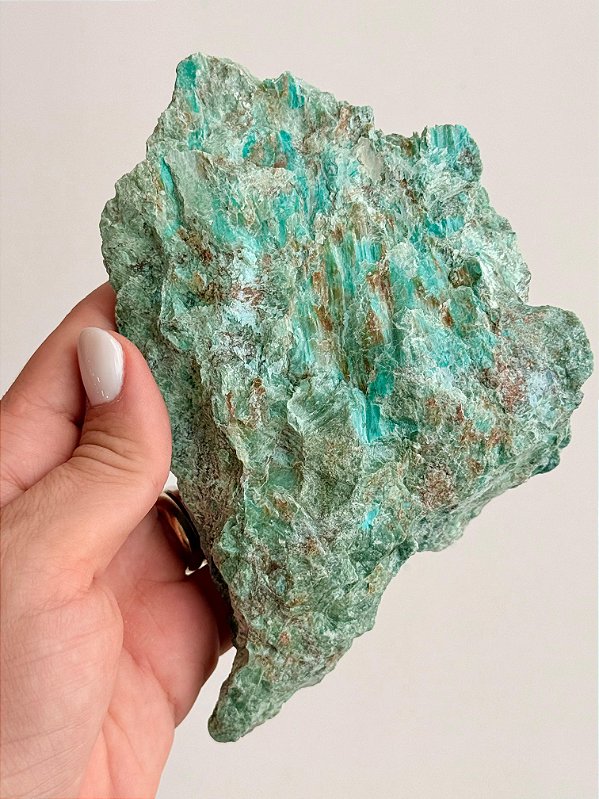 Turquesa Peruana Bruta com Crisocola - TPC01 356g - Profundo Bem-estar; Boa Sorte; Cura Emocional