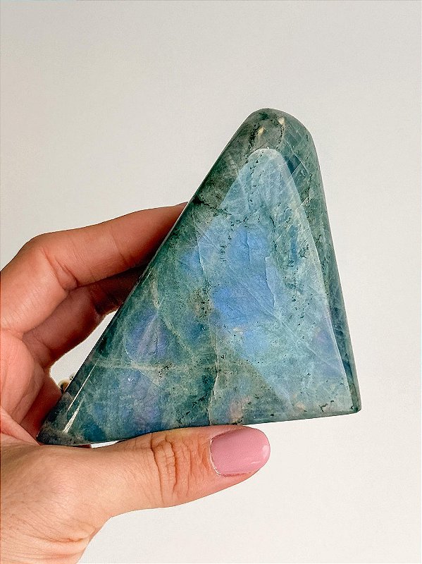 Labradorita Lapidada LAB179 - 256g - Pedra da Magia; Quem é você; Conexão Espiritual